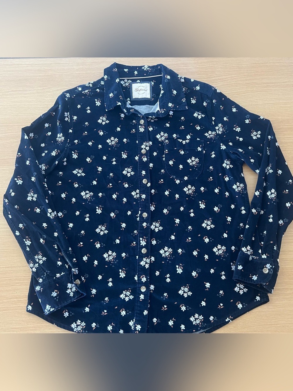 Jachs Navy Blue Floral Button-Down Shirt